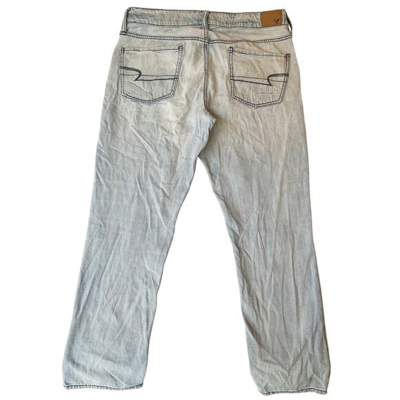 American Eagle Outfitters Women Jeans size 10 US Blue Straight Leg Mid Rise - Picture 11 of 11